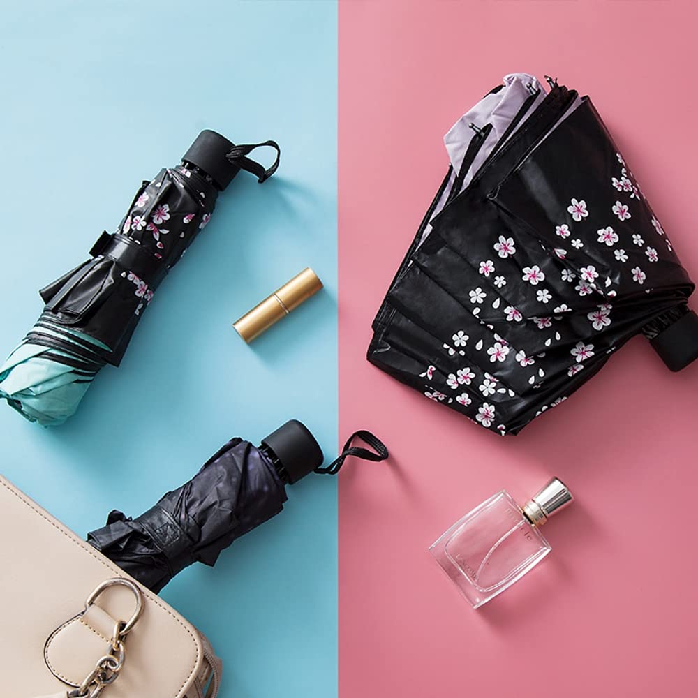 PALAY Lightweight Umbrella Reinforced Windproof Frame Waterproof UV Resistance Umbrella for Women Stylish Unfolding 96cm (Pink + Cherry Blossom) PALAY Lightweight Umbrella Reinforced Windproof Frame Waterproof UV Resistance Umbrella for Women Stylish Unfolding 96cm (Pink + Cherry Blossom)
